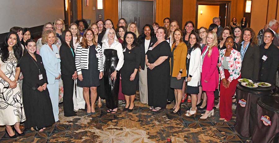 Recipients of the 2026 Women’s Justice Awards gather for a group photo April 16 at the Ameristar Casino in St. Charles