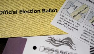 Mail-in ballot illustration in Philadelphia