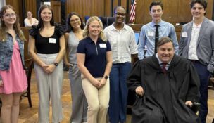 Judge Jason Sengheiser of the 22nd Judicial Circuit Court meets with high school and college students in BAMSL’s Pathway to Law program on June 3, 2026. (Photo credit: BAMSL)